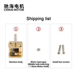 Square Metal Reducer Gearbox 13mm * 12mm DIY