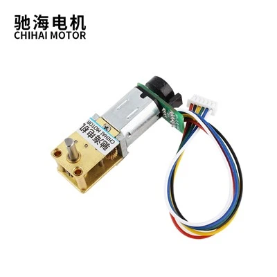 Mikro N20 Turbo Worm Geared Mutur Bil 7PPR Side Welding Encoder